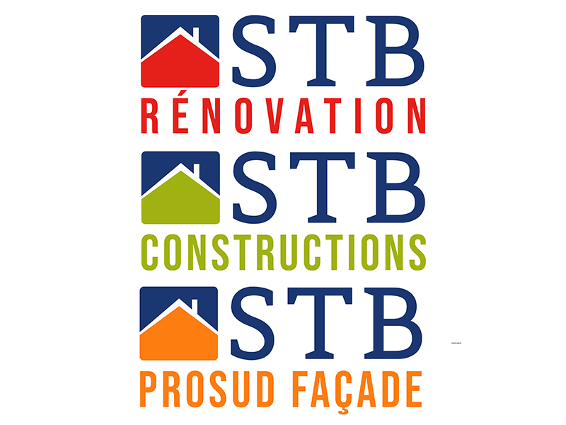 Logos - STB Consctructions - STB ProSud Façade - STB Rénovation - Drôme Ardèche